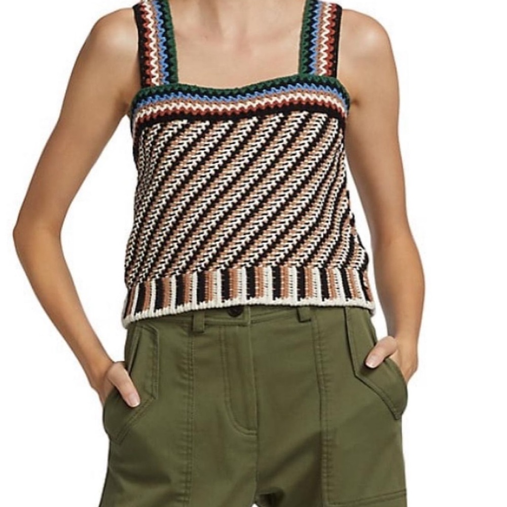 NWT Veronica Beard Livina Woven Tank Top